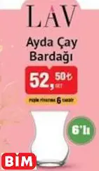 LAV AYDA ÇAY BARDAĞI